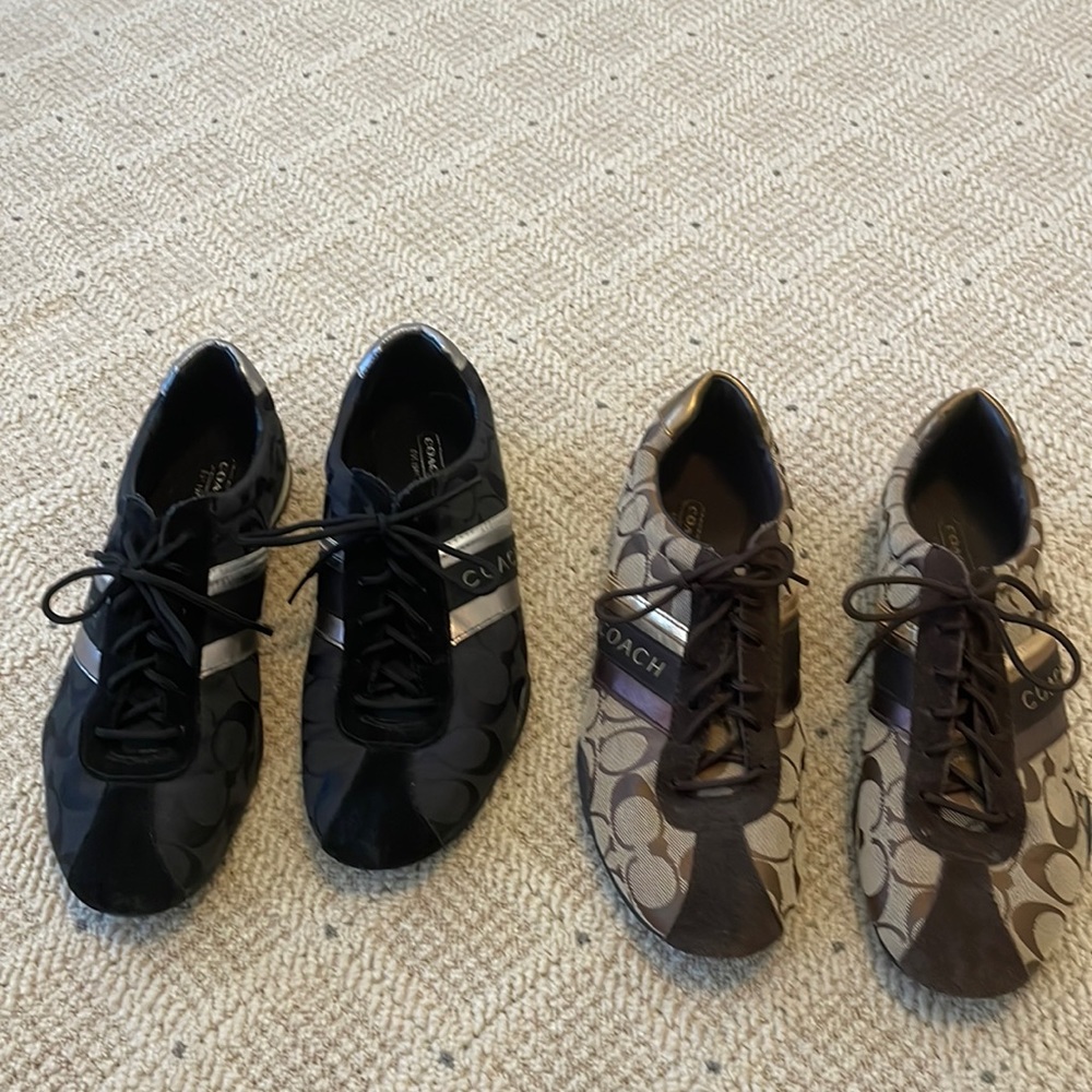 2 pair of Coach shoes women’s size 9.5